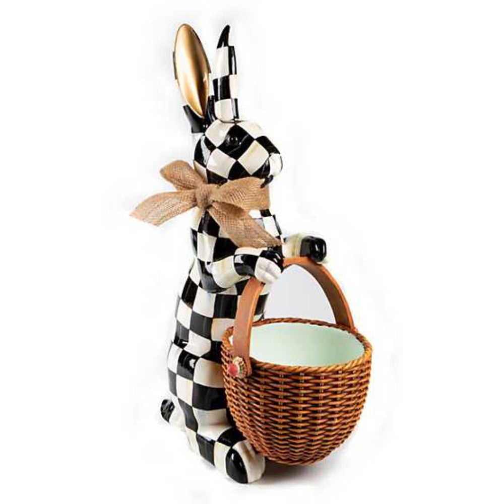 MacKenzie-Childs Courtly Check Basket Bunny