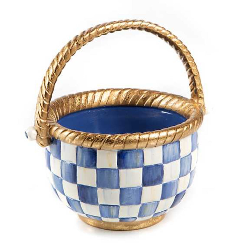 MacKenzie-Childs Royal Check Basket - Small