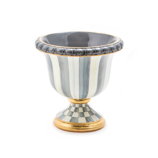 MacKenzie-Childs Sterling Stripe Tabletop Urn