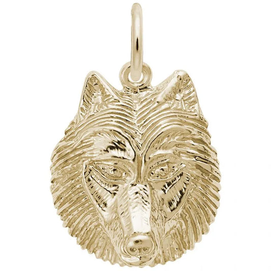 14Y Wolf Head Charm