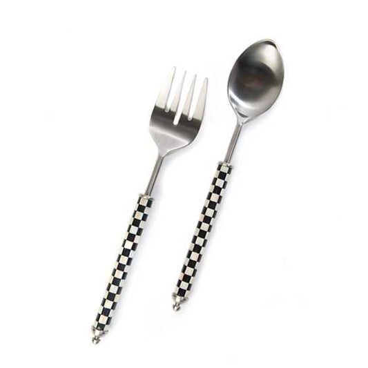 MacKenzie-Childs Supper Club Salad Serving Set - Courtly Check