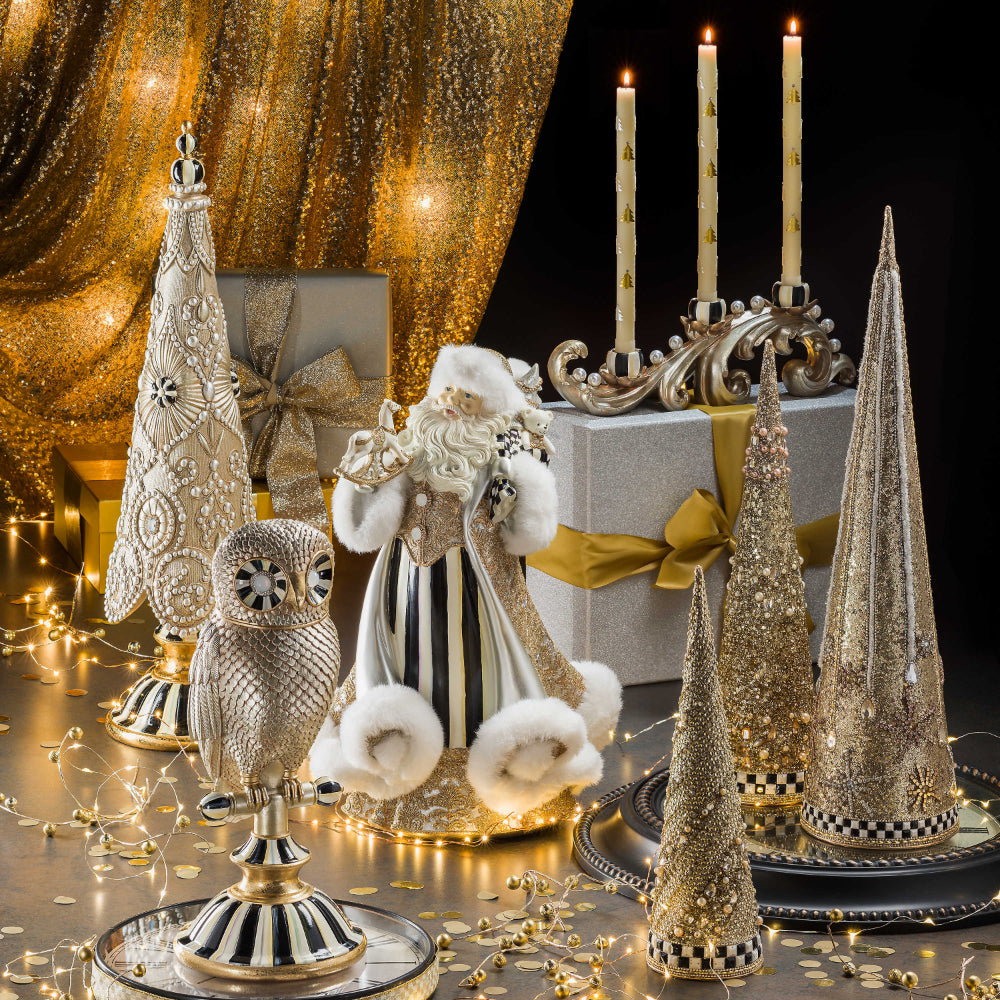 MacKenzie-Childs Christmas Tree Dinner Candles - Set of 2