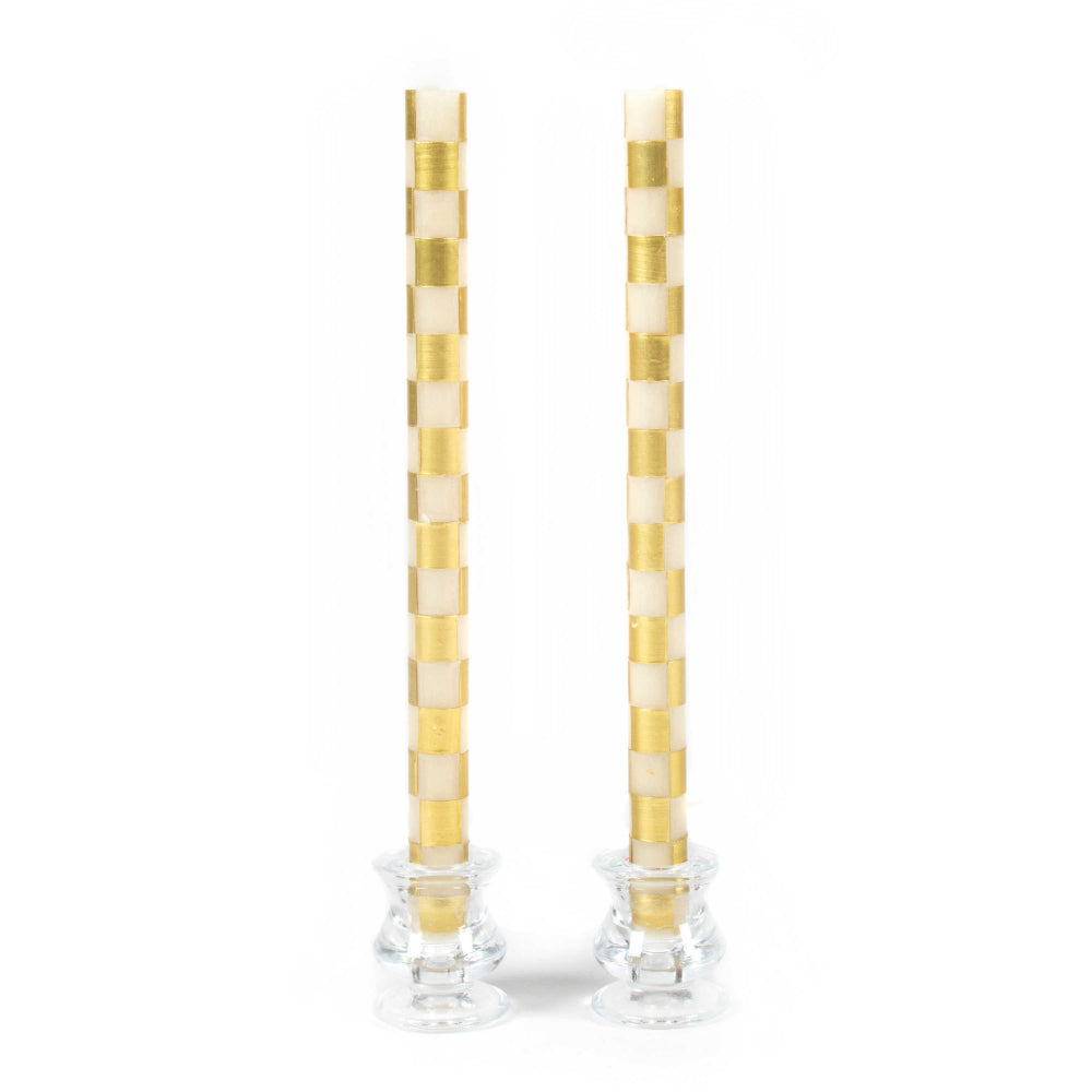 MacKenzie-Childs Check Dinner Candles - Set of 2