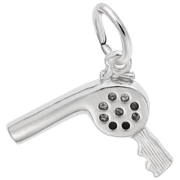Sterling Silver Hairdryer Charm