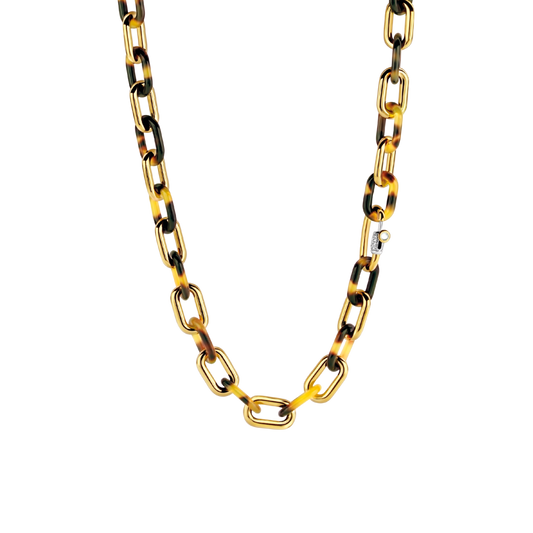 Ti Sento Leopard Print Links Necklace