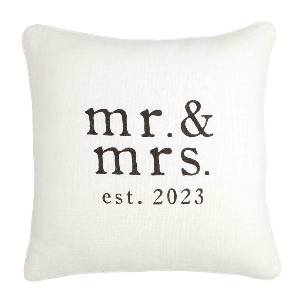 Mud Pie Mr. & Mrs. 2023 Pillow