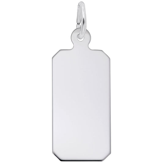 Sterling Silver Dog Tag Charm