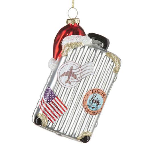 Raz Imports Holiday Luggage Ornament