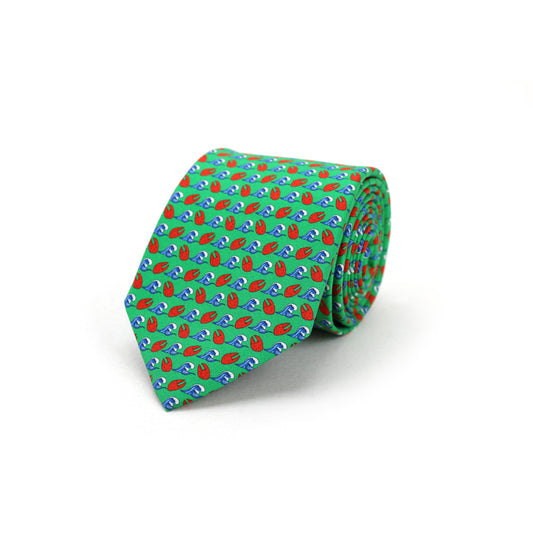 Lazy Jack Press Green "Claws Up" Tie