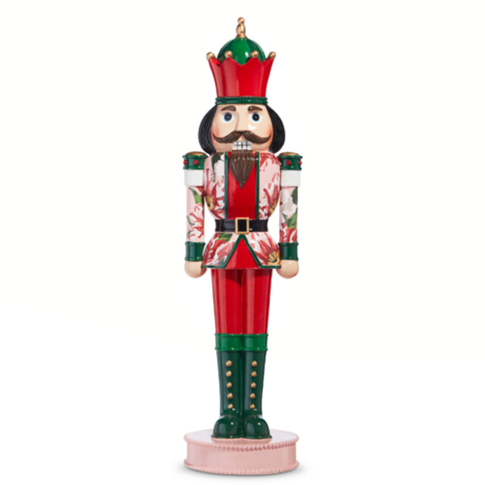 Raz Imports 15.75" Poinsettia Nutcracker Smyth Jewelers