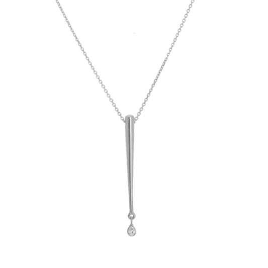 14K Gold Fancy Drop Diamond Pendant