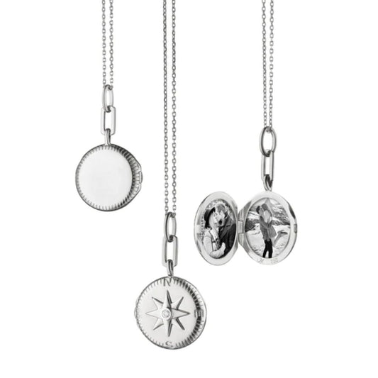 Monica Rich Kosann  "Adventure" Compass Locket Necklace