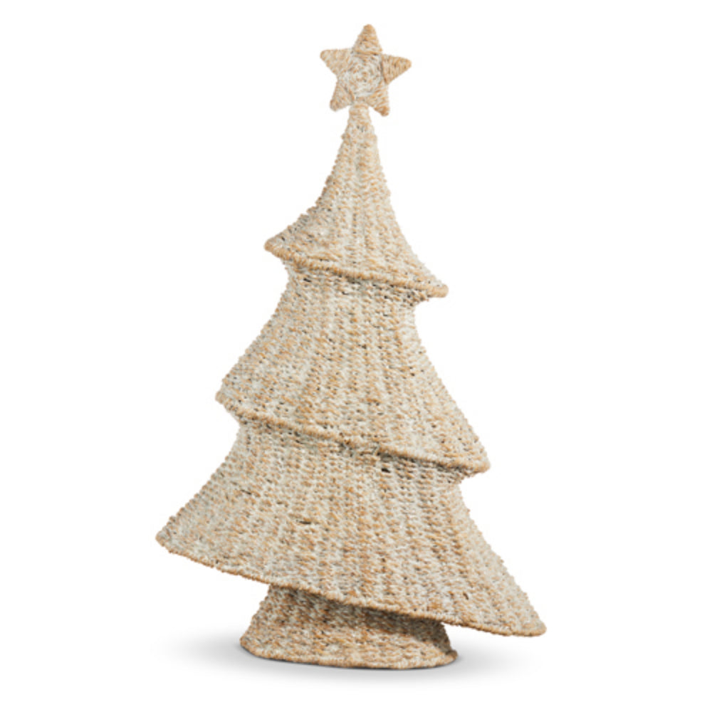 Raz Imports Whitewash Flat Woven Tree