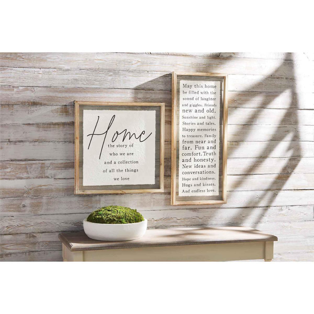 Mud Pie May This Home Glass Plaque - In Store Pickup Only!