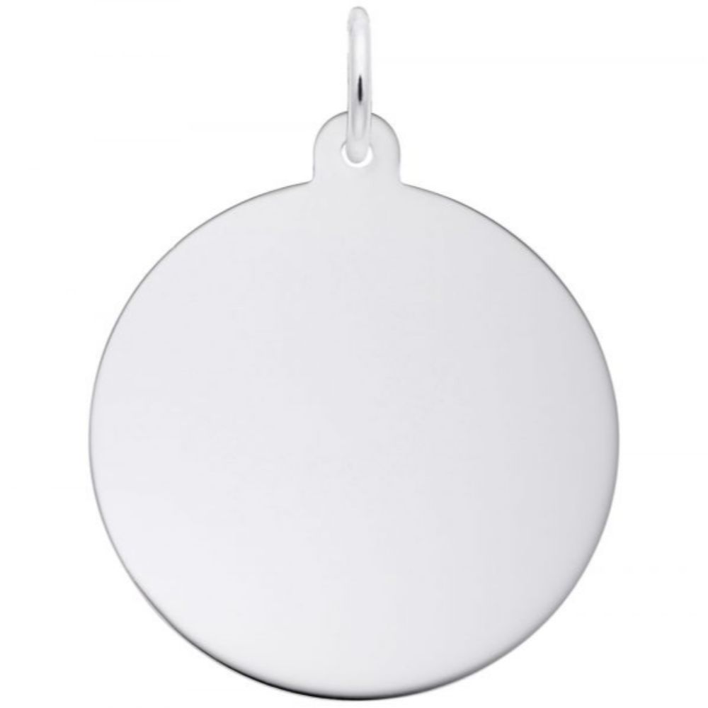 Sterling Silver Disc Large Charm