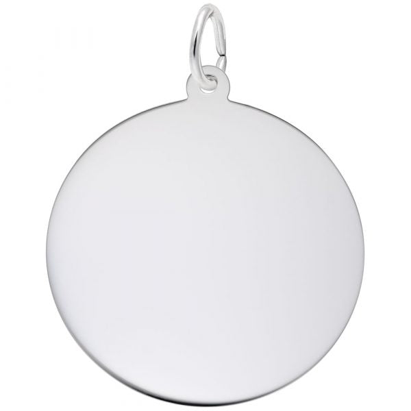 Sterling Silver Disc Extra Large Charm