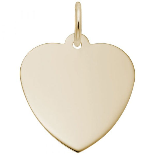 14k Gold Small Classic Heart Charm