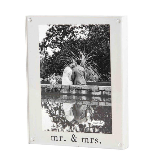 Mud Pie Mr. & Mrs. Acrylic Frame