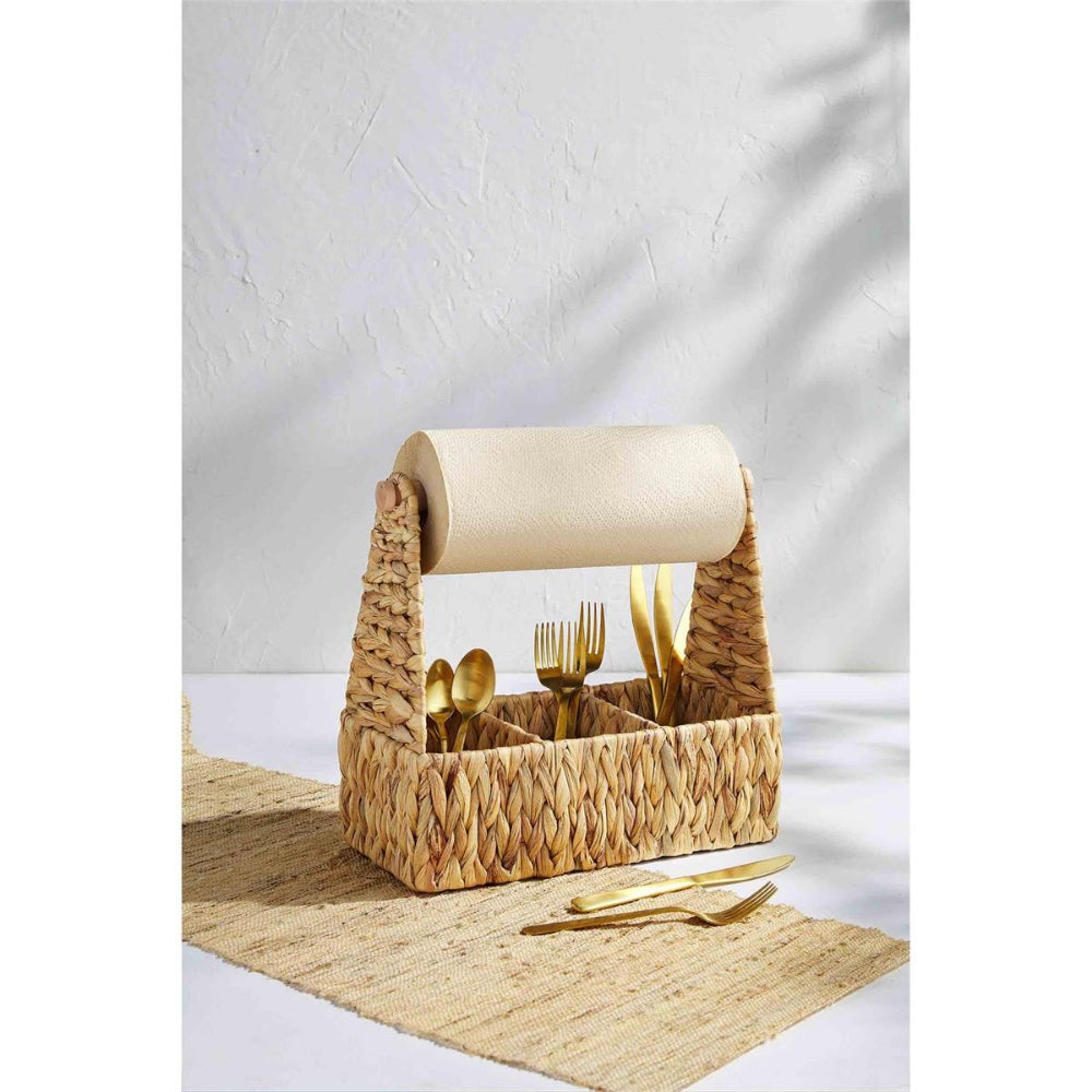 Mud Pie Woven Utensil/Towel Caddy