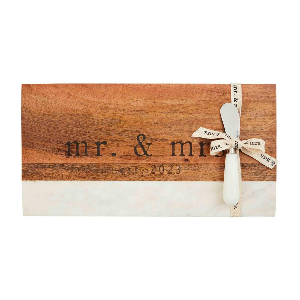 Mud Pie Mr. & Mrs. Est. 2023 Board Set