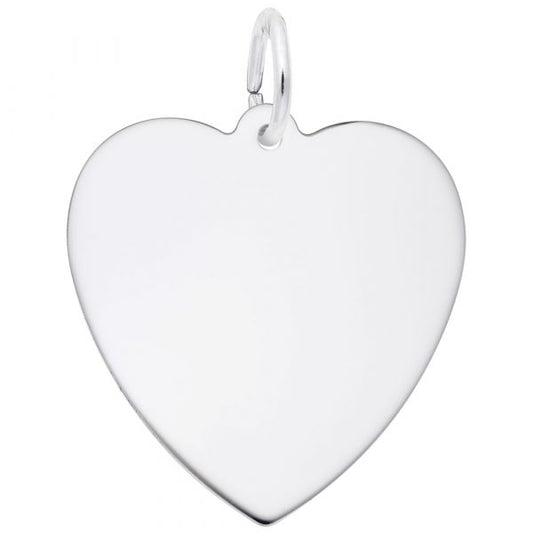 Sterling Silver Medium Classic Heart Charm