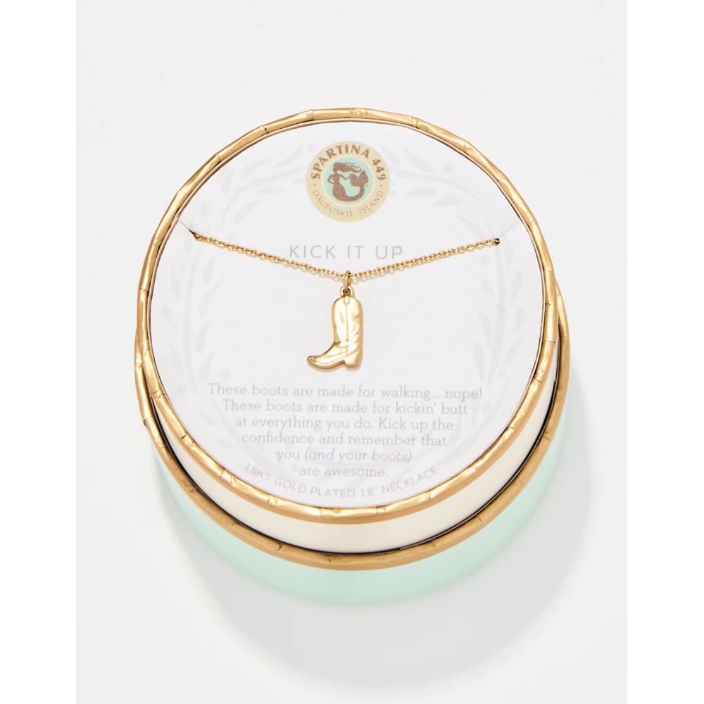 Spartina Sea La Vie 18" Kick It Up Cowgirl Boot Necklace