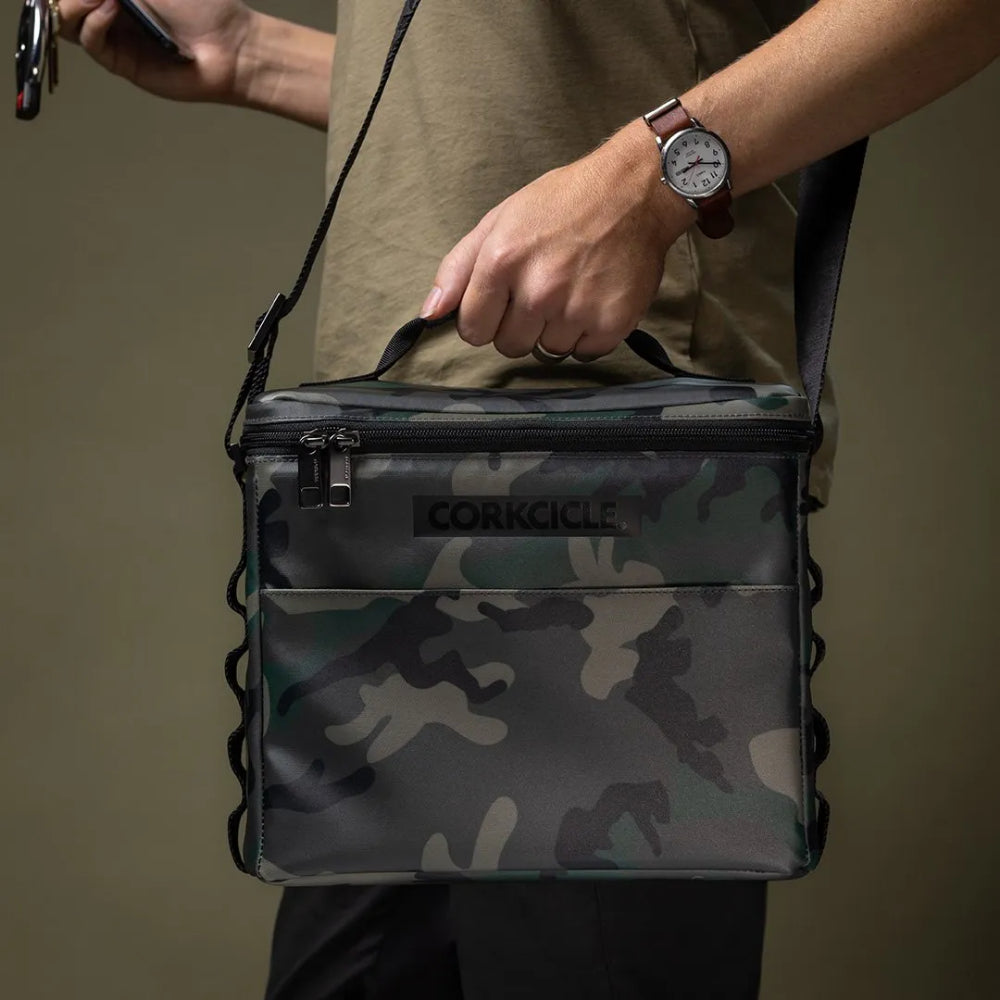 Corkcicle Can Cooler- Woodland Camo