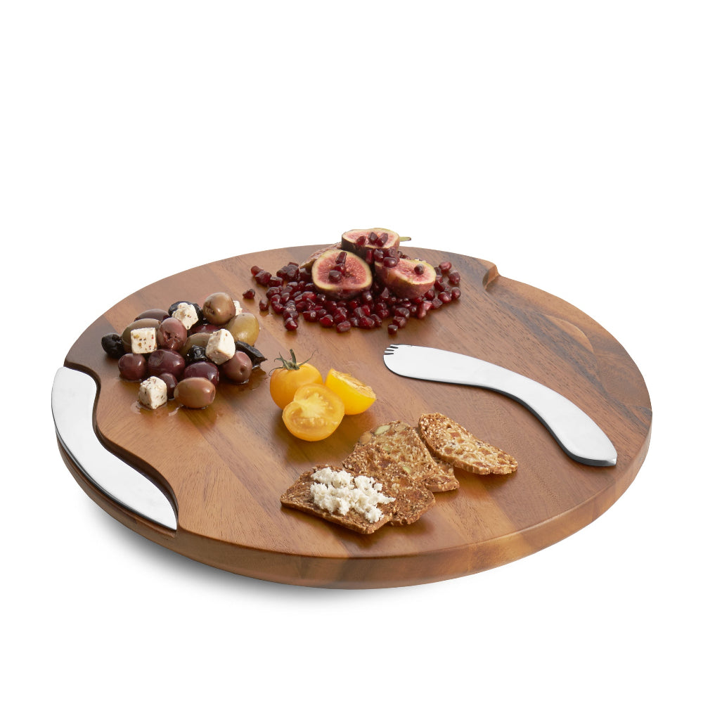 Nambé Cheese Block w/ Knife and Spreader