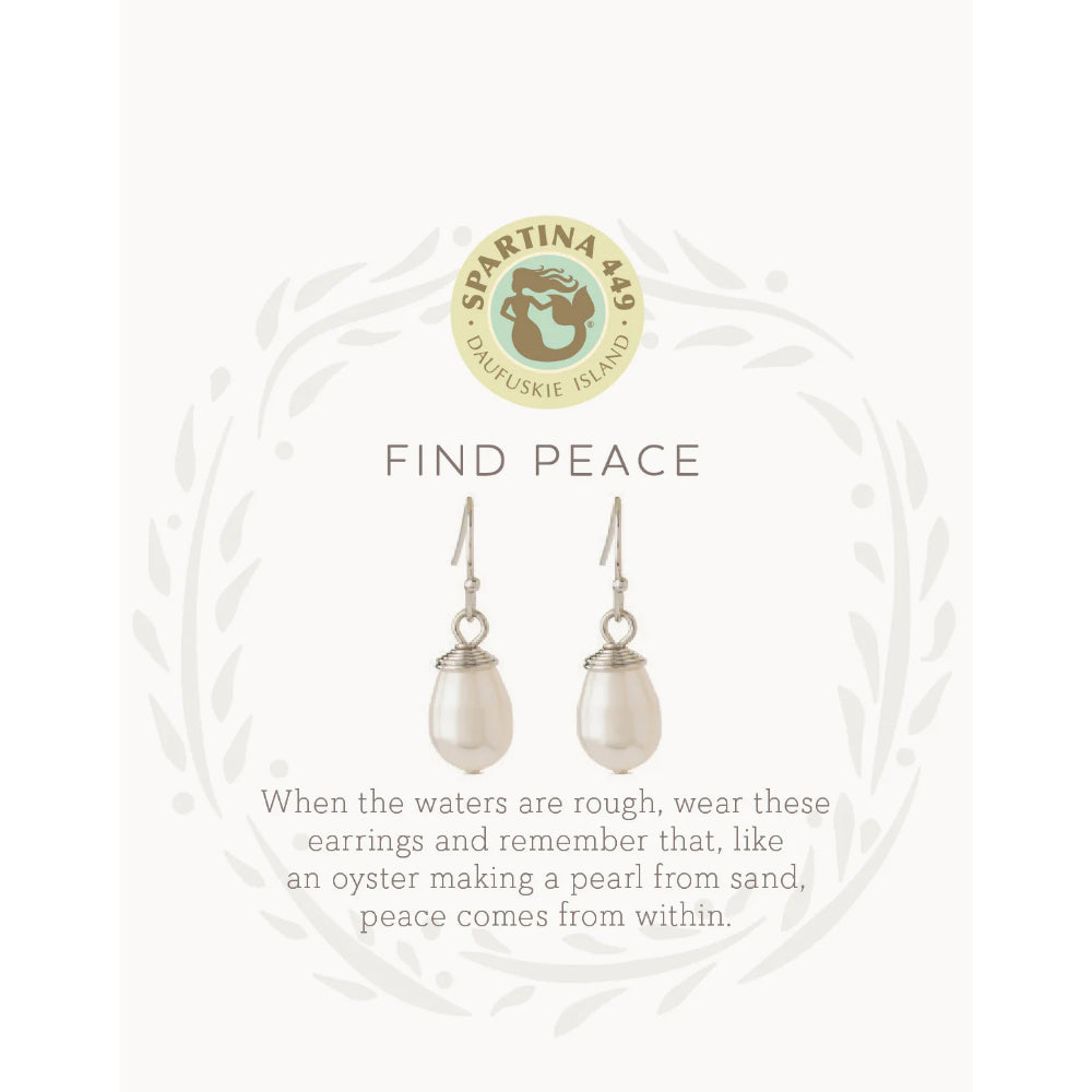 Spartina Sea La Vie Find Peace Drop Earrings