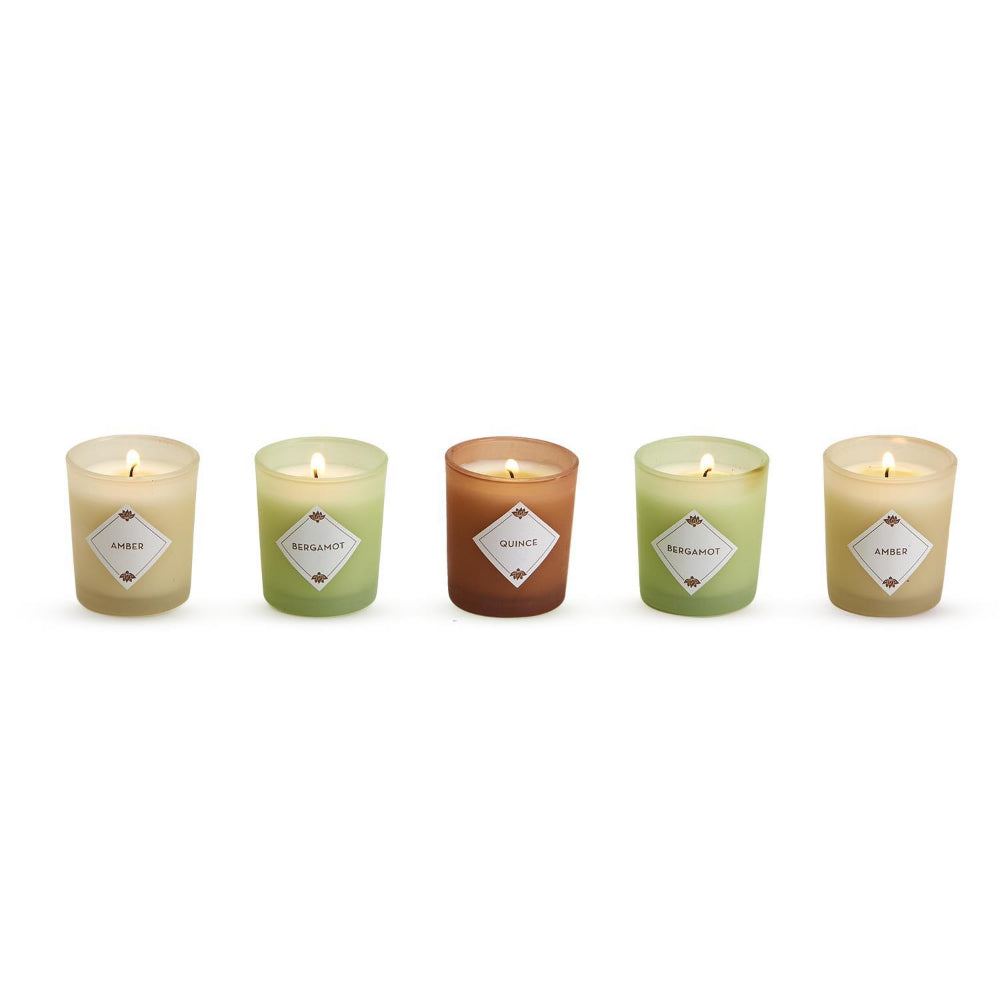 Two's Company Nature Walk Set of 5 Scented Candles in Gift Box