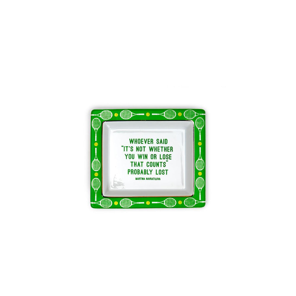 Two's Company Wise Sayings Tennis Desk Tray
