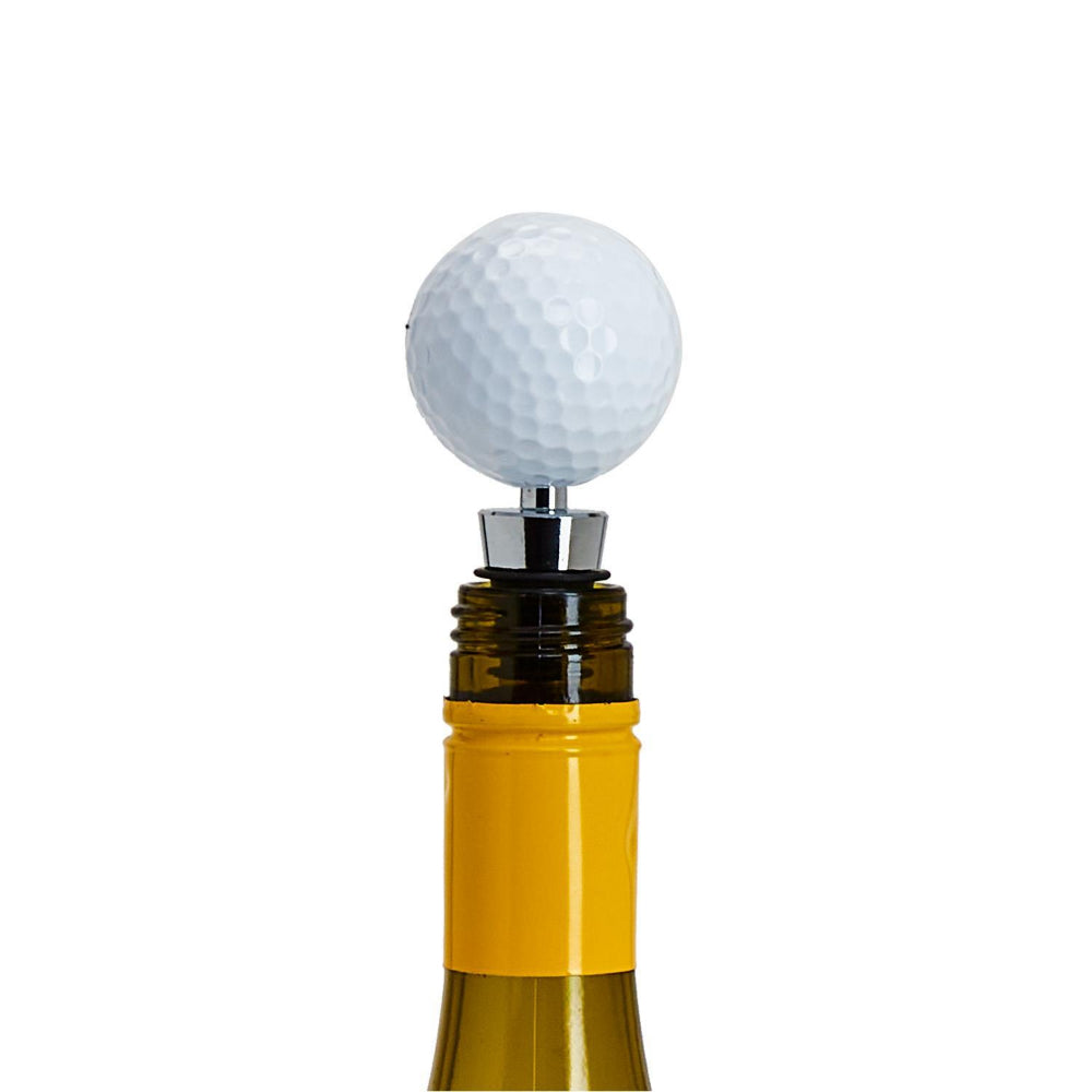 Two's Company Golf Stemless Wine Glass with Golf Ball Wine Stopper