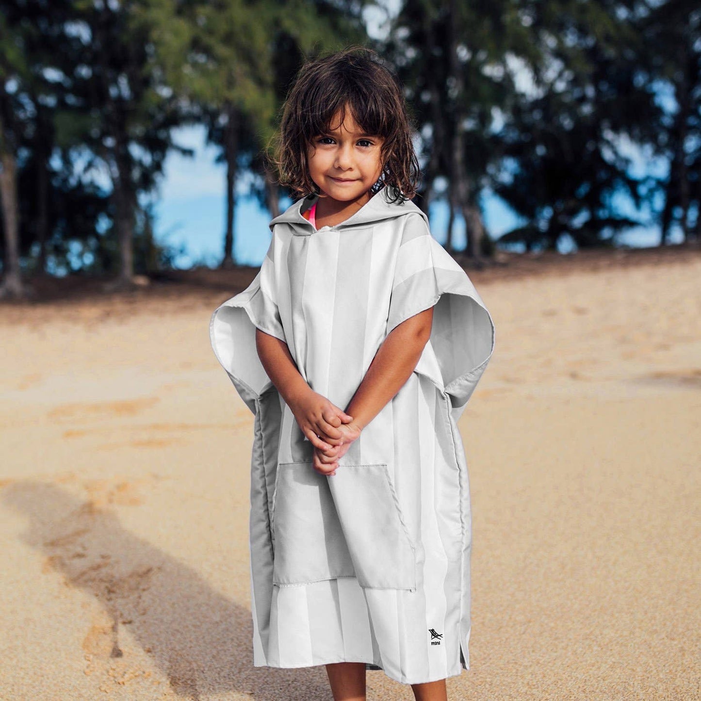 Dock & Bay Kids Quick Dry Hooded Towel - Goa Grey
