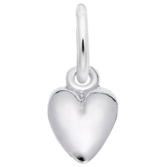Sterling Silver Puffed Heart Charm