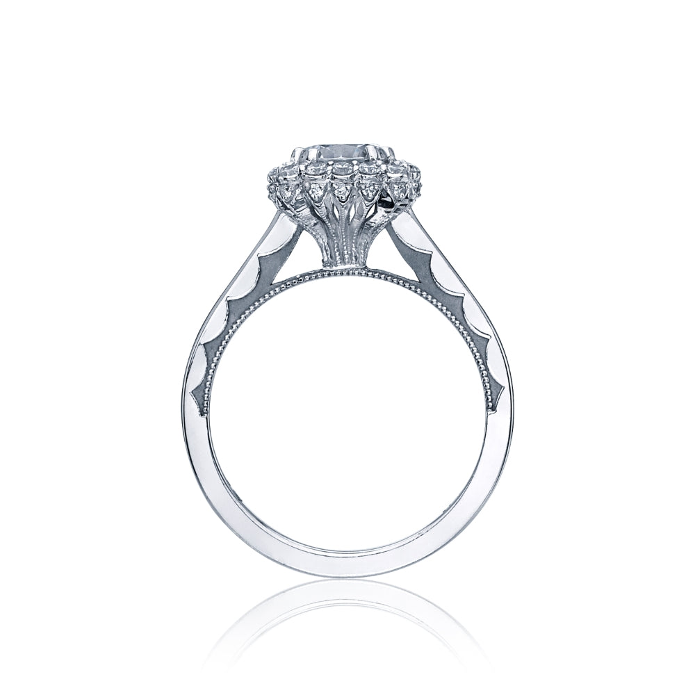 Tacori Sculpted Crescent Round with Cushion Bloom Engagement Ring