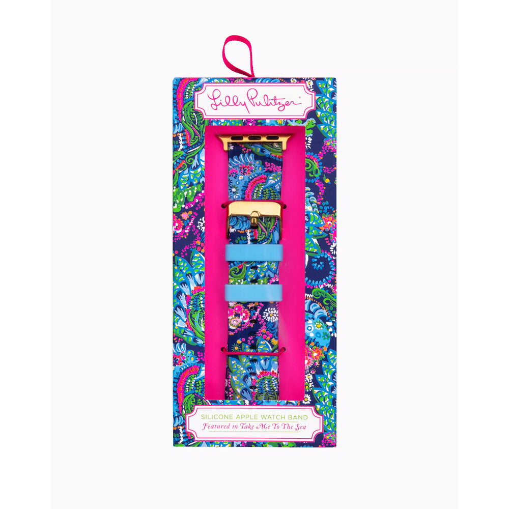 Lilly Pulitzer Silicone Apple Watch Band- Take Me to the Sea