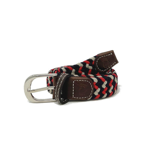 Roostas The Lil' Oxford Kid's Tri-Color Woven Stretch Belt