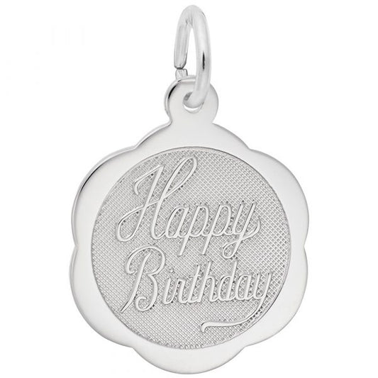 Sterling Silver Happy Birthday Charm