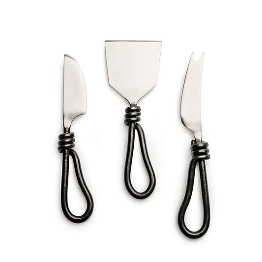 Simon Pearce Hardwick Cheese Knife Set in Gift Box