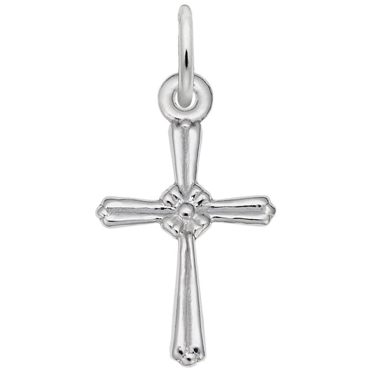 Sterling Silver Cross Accent Charm