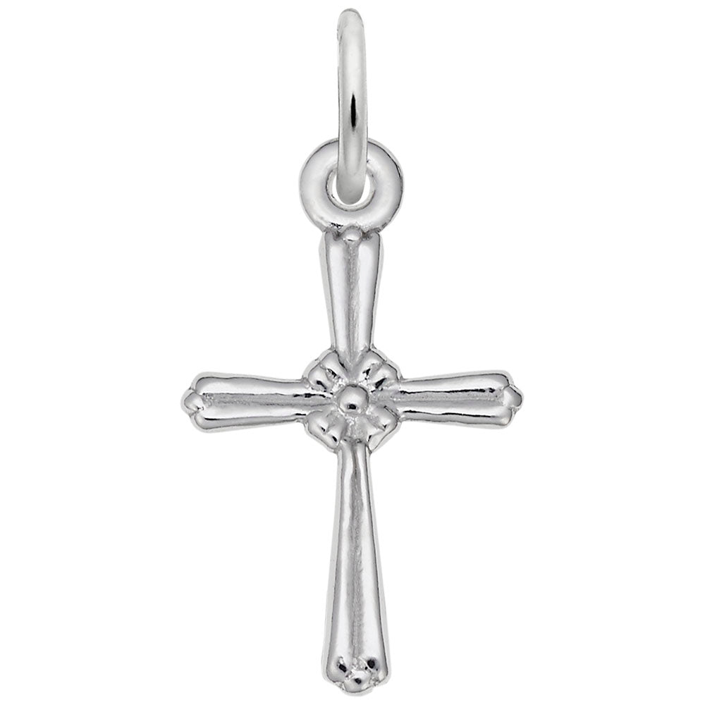 Sterling Silver Cross Accent Charm