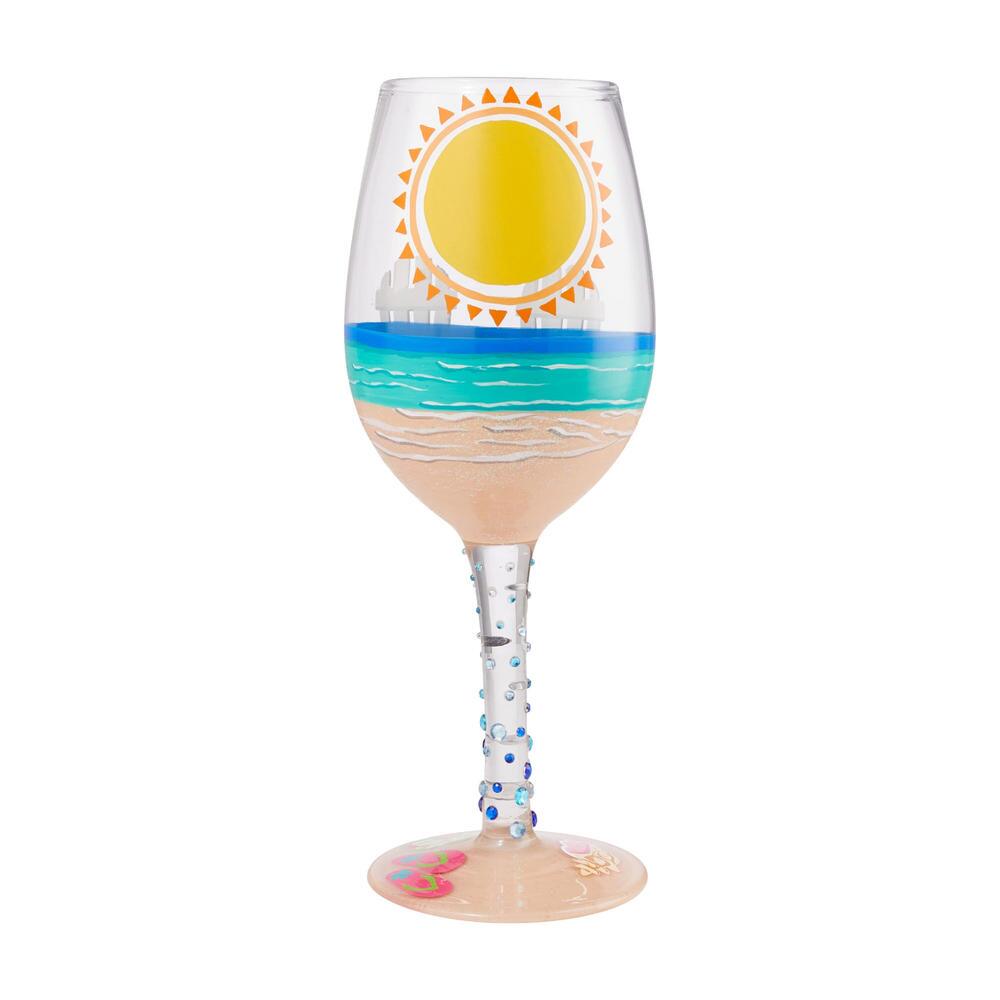 Lolita Sun on the Beach Wine Glass