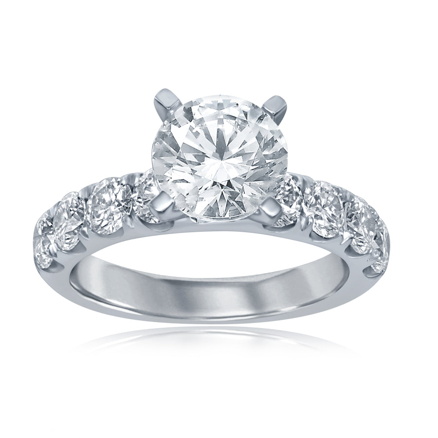 14k Split Prong Engagement Ring