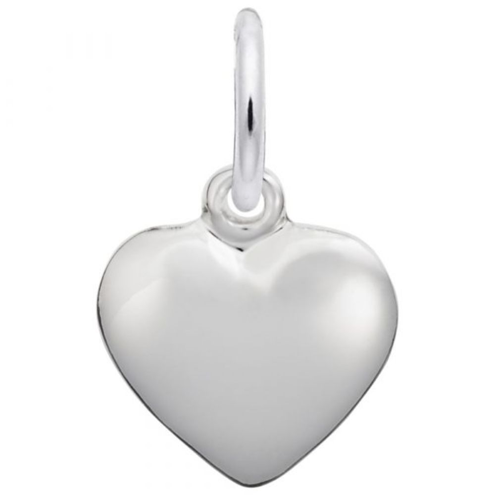 Sterling Silver Puffed Heart Charm