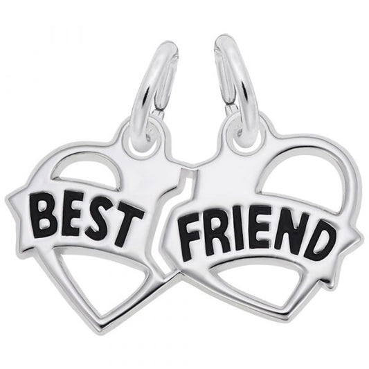 Sterling Silver Best Friends Split Charm
