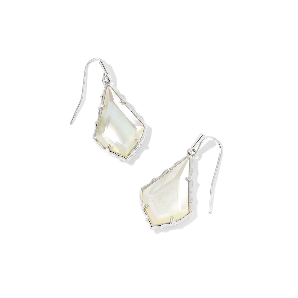 Kendra Scott Alex Small Faceted Drop Earrings in Ivory Illusion