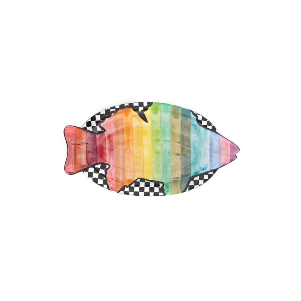 MacKenzie-Childs Rainbow Perfect Fish Platter