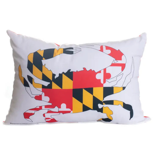 Galleyware Maryland Flag Crab Lumbar Pillow
