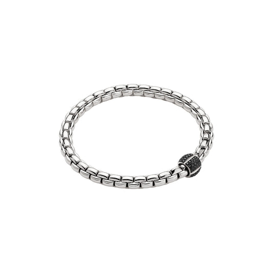 Fope Eka Flex'it Black Diamond Station Bracelet