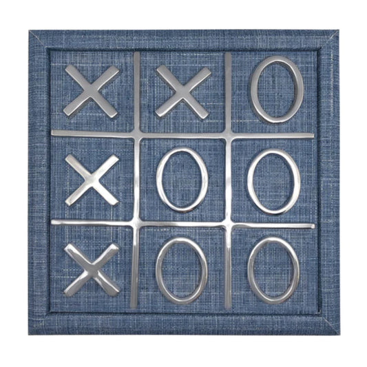 Mariposa XOXO Heather Blue Classic Tic Tac Toe Set
